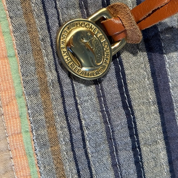 Dooney & Bourke Cream/Brown Hobo Shoulder Bag with pebbled leather - Picture 4 of 13